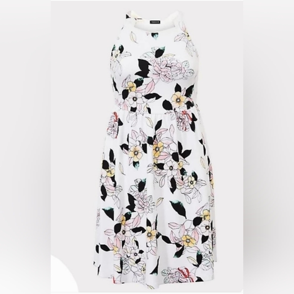 TORRID Textured Floral Dress NEW (2X) - Picture 5 of 7